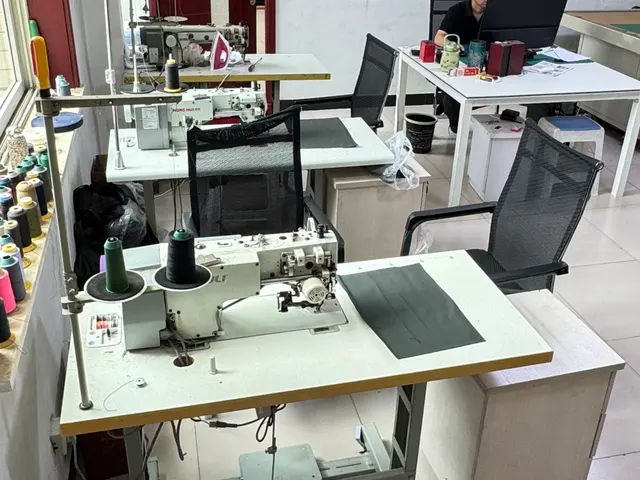 Pattern maker building a sample