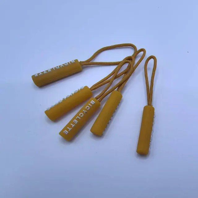 Rubber silicone zipper pulls with custom logo
