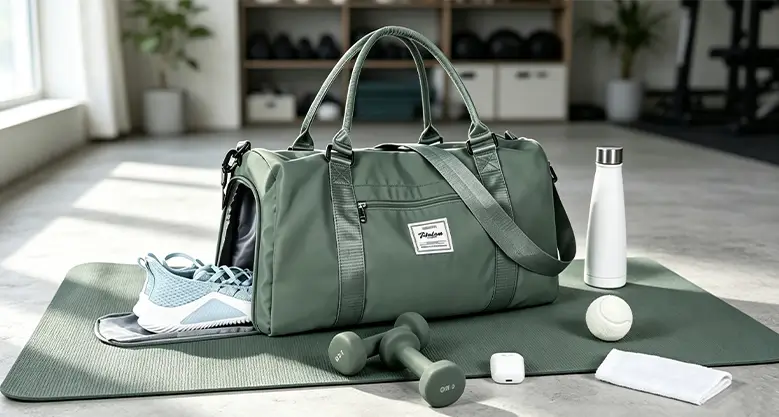 Custom gym bag sample