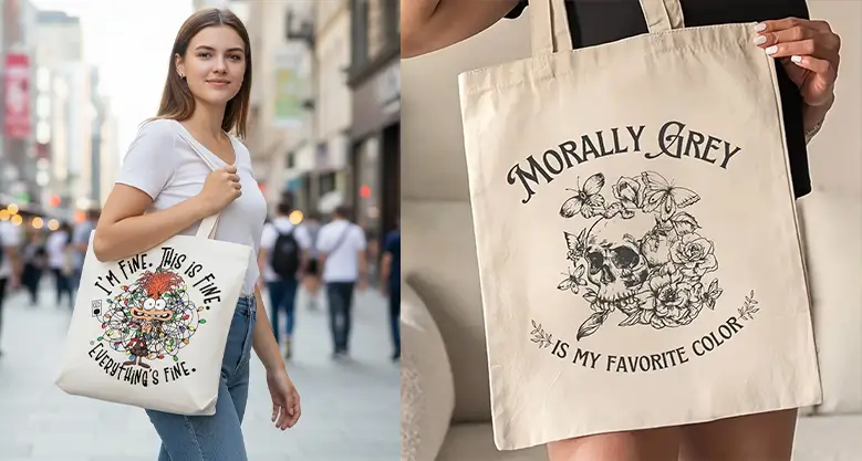 Custom tote bag sample