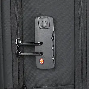 Combination lock on backpack zipper