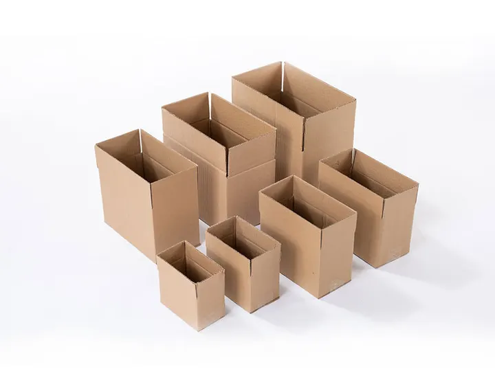 Export corrugated cartons ready for loading