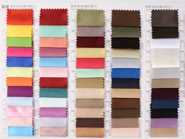Polyester colour swatch book